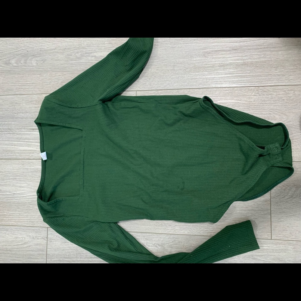 Old navy green square neck bodysuit